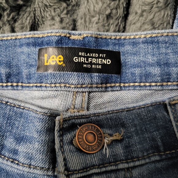 LEE Embroidered Girlfriend Jeans Sz 8 - Picture 4 of 6